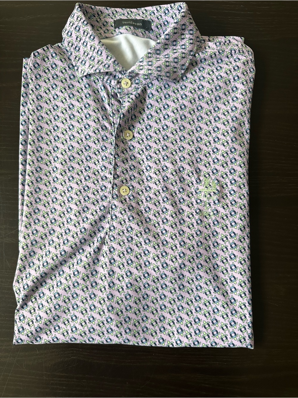 2 turtleson Men's Patterned Polo Shirt - Pink and Lavender like Peter Millar